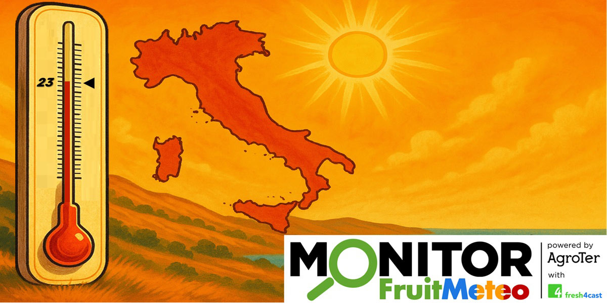 FruitMeteo: brusco calo delle temperature per la settimana in corso